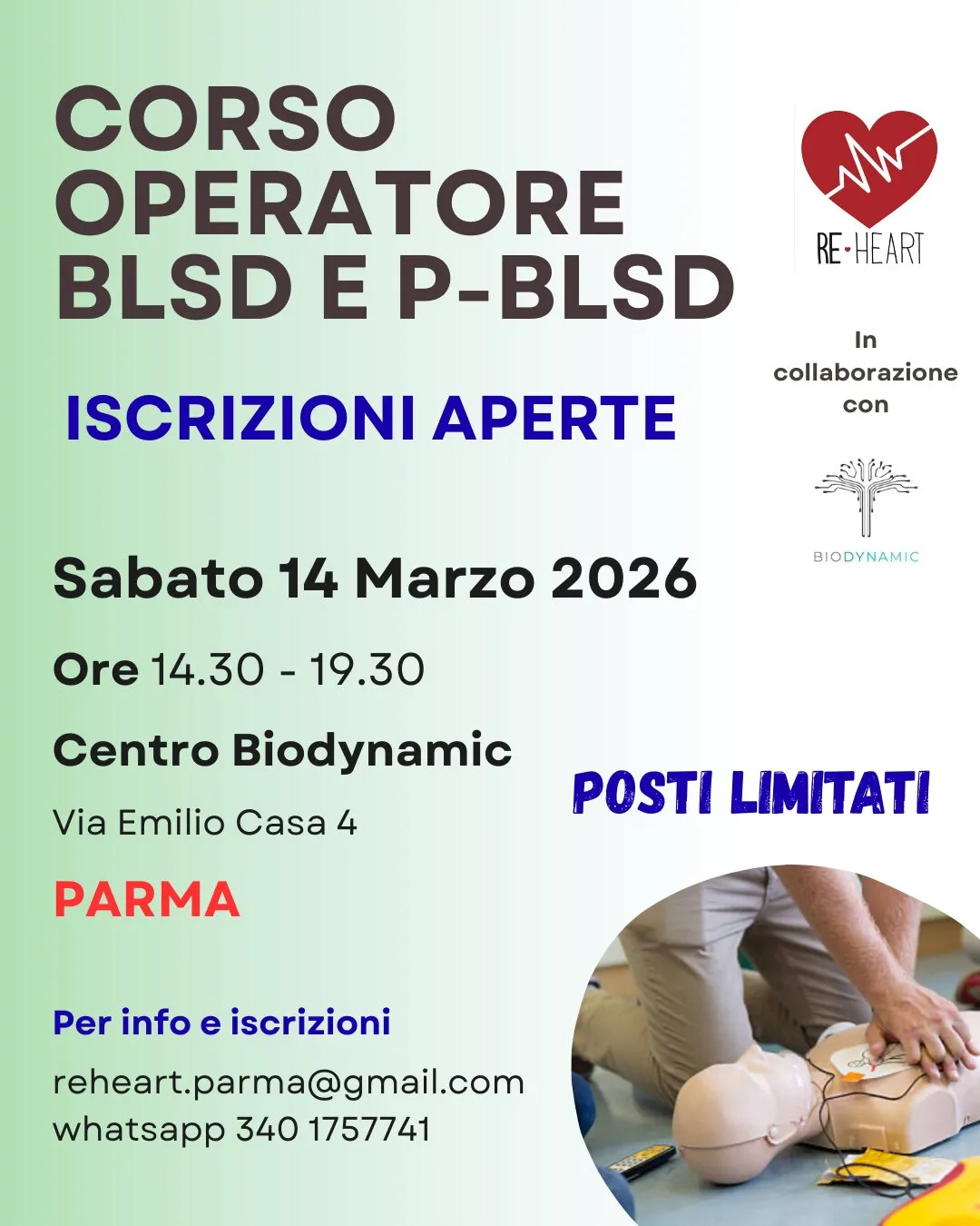 Corso BLSD 14 Marzo 2026